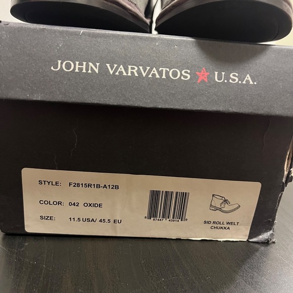 John Varvatos Mens Shoes Sid Roll Welt Chukka Boots Grey Suede Leather Size 11.5 - Picture 4 of 10